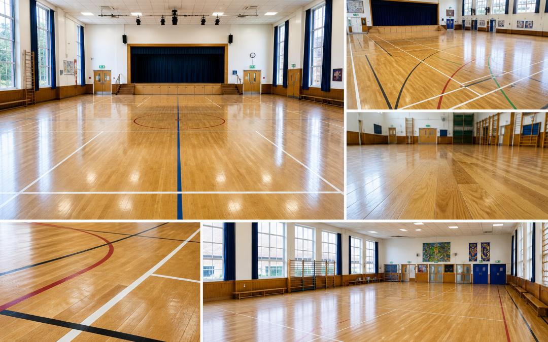 School Hall Floor Restoration in Kent