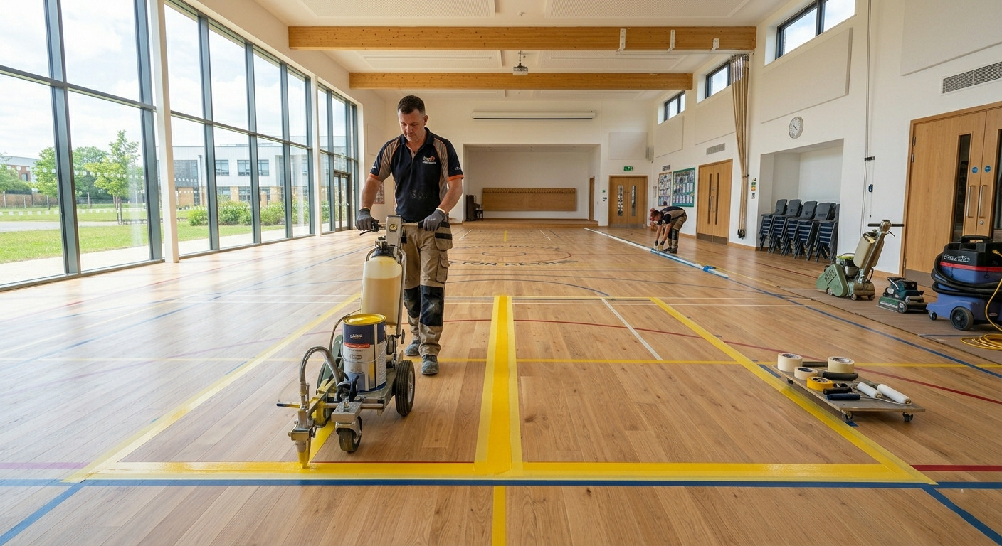 Expert Sports Hall Line Marking In Kent CT1